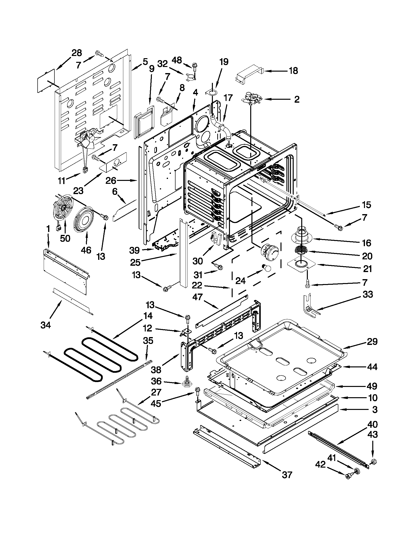 Whirlpool GY399LXUS03 chassis parts diagram