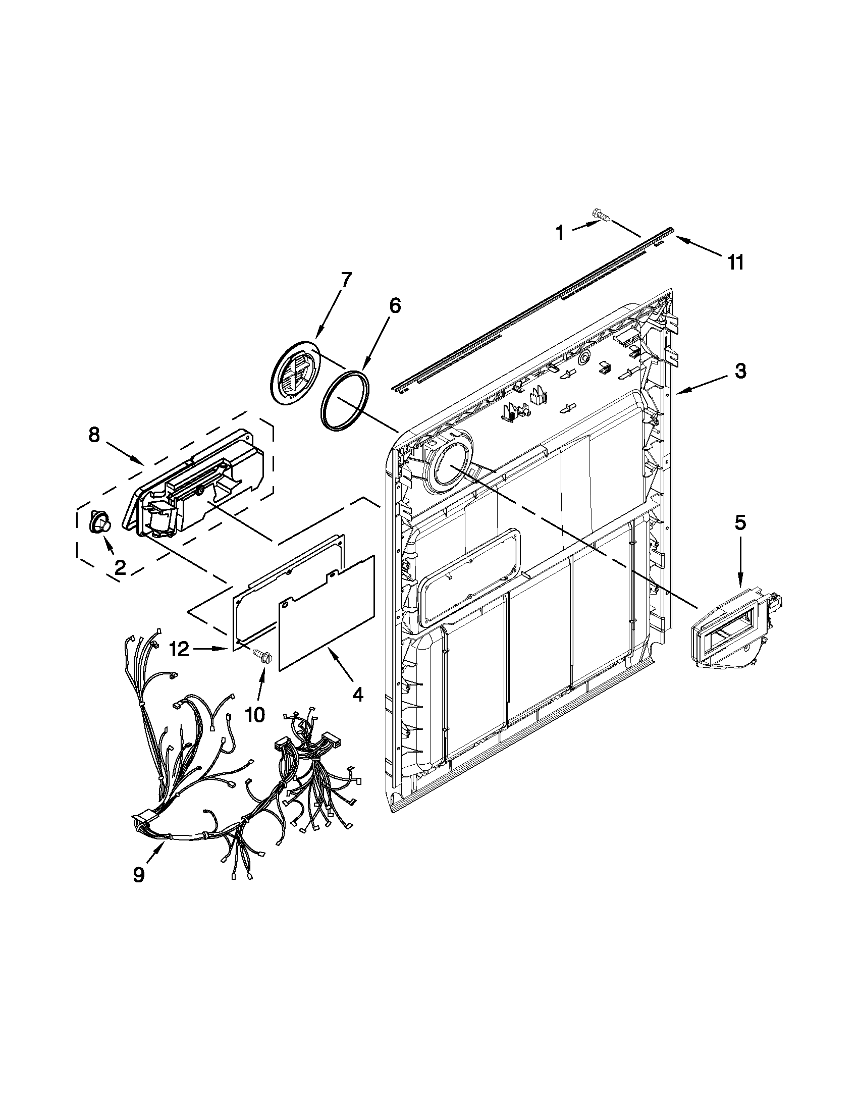 Whirlpool WDF530PSYM6 inner door parts diagram