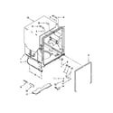 Whirlpool WDF530PSYW6 tub and frame parts diagram