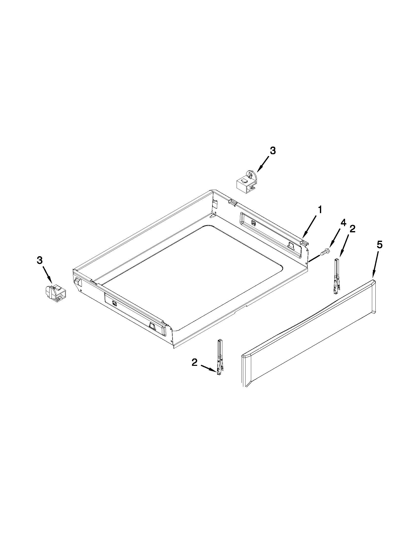 Whirlpool WFG714HLAS1 drawer & broiler parts diagram