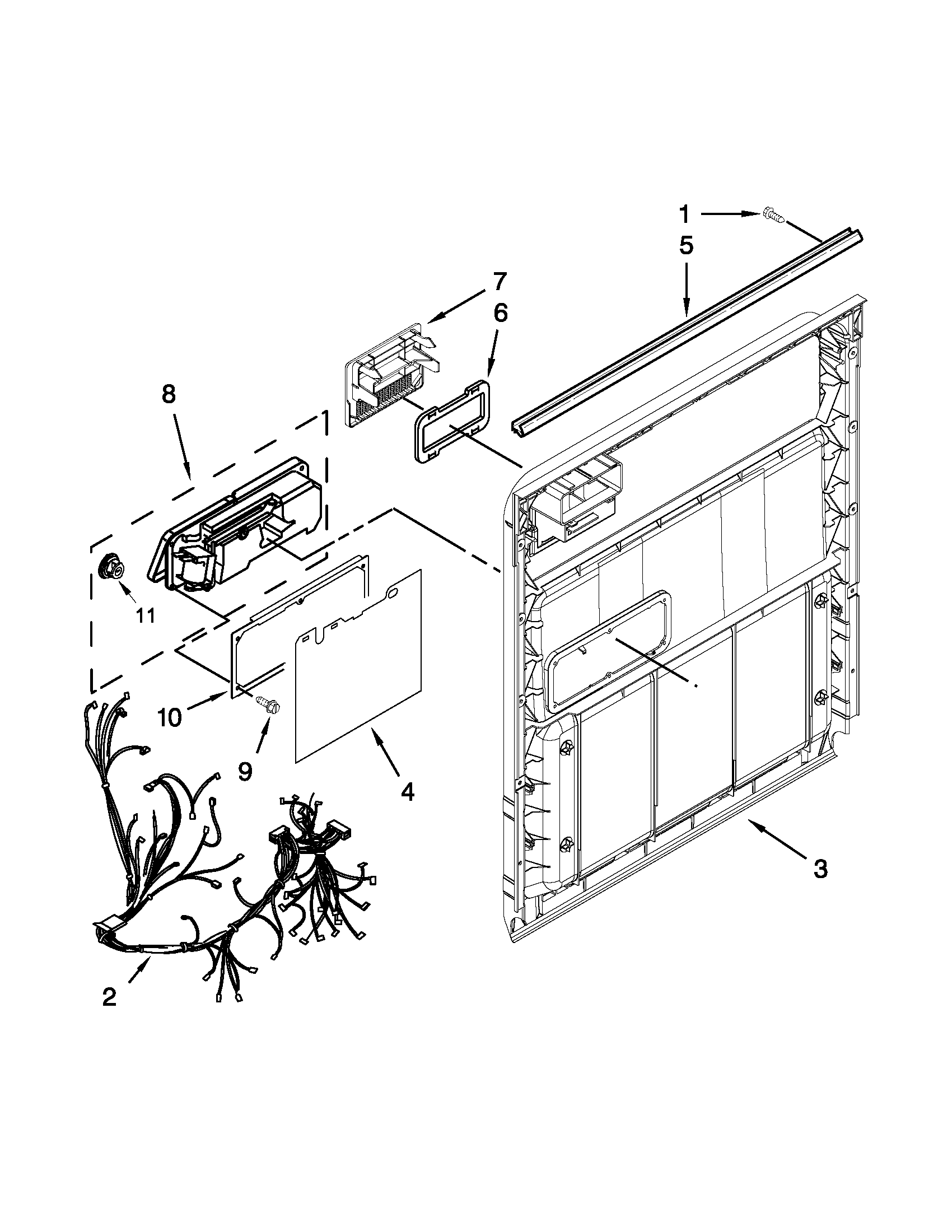 Maytag MDB4409PAW2 inner door parts diagram