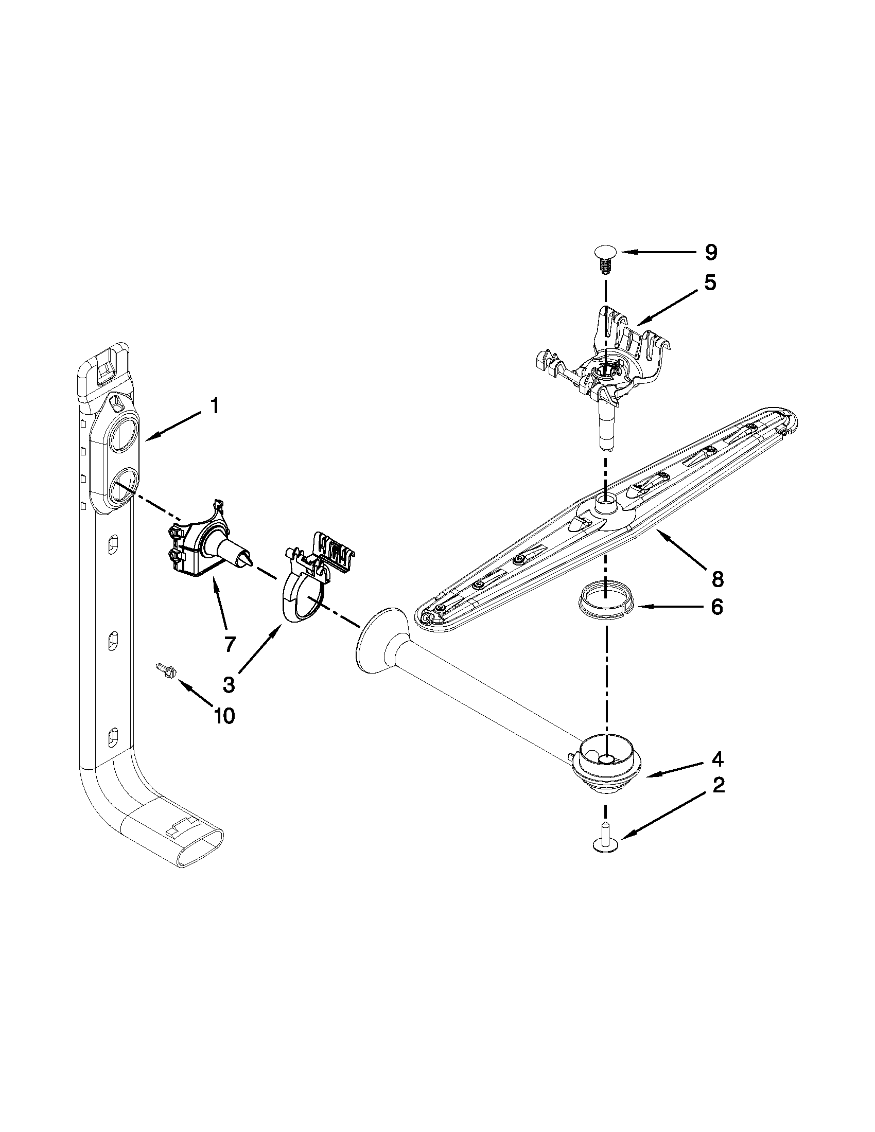 Maytag MDB4409PAW2 upper wash and rinse parts diagram