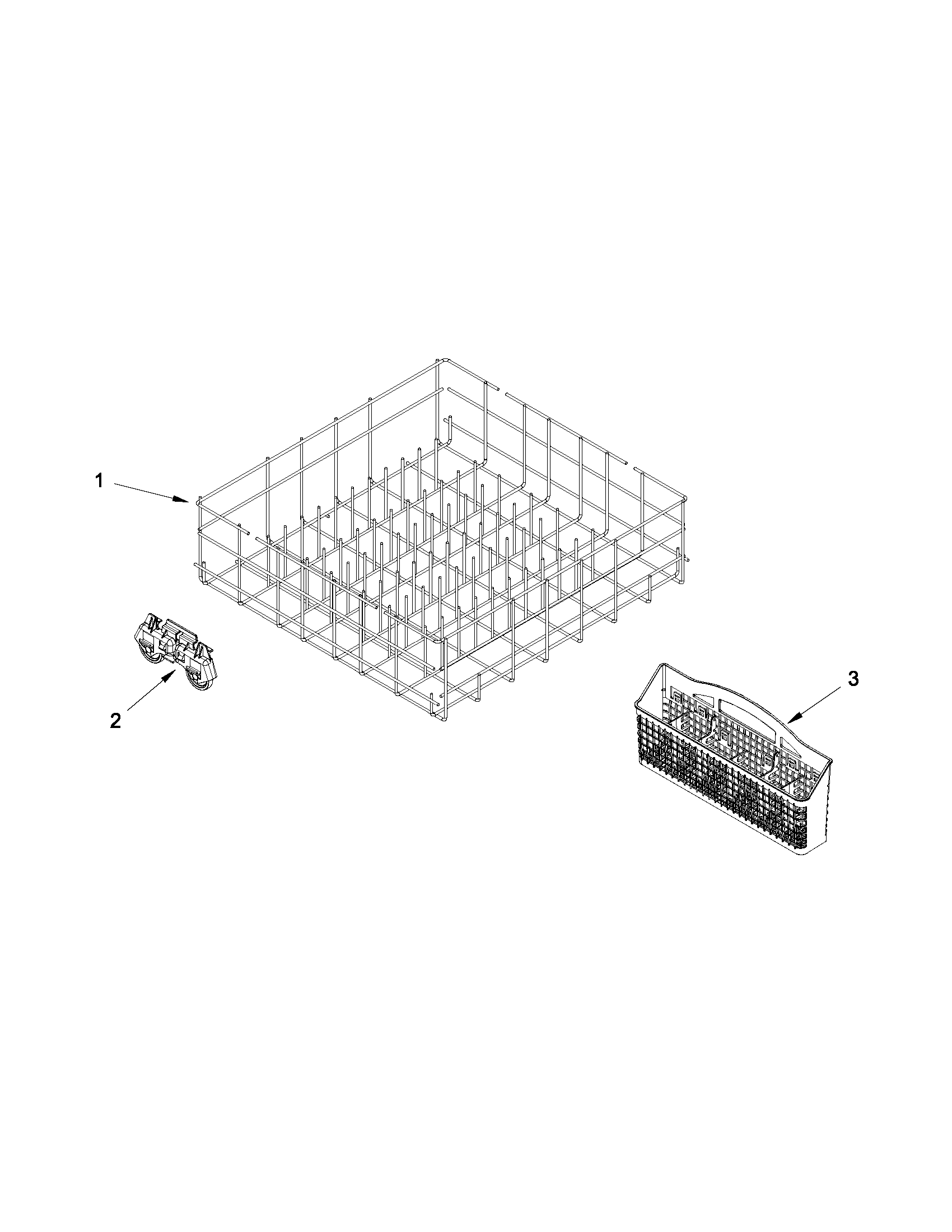 Maytag MDB4409PAW2 lower rack parts diagram