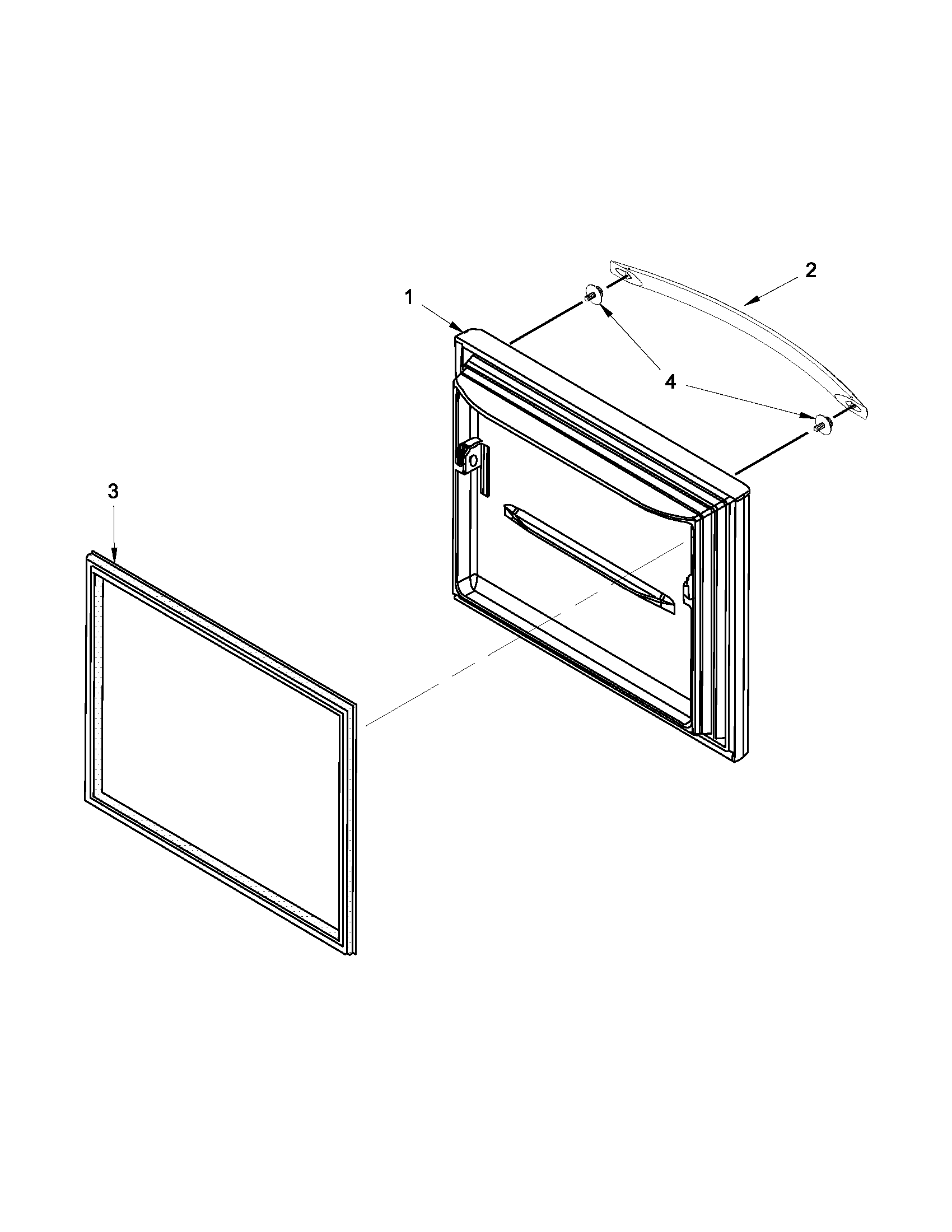Whirlpool GB2FHDXWS09 freezer door parts diagram