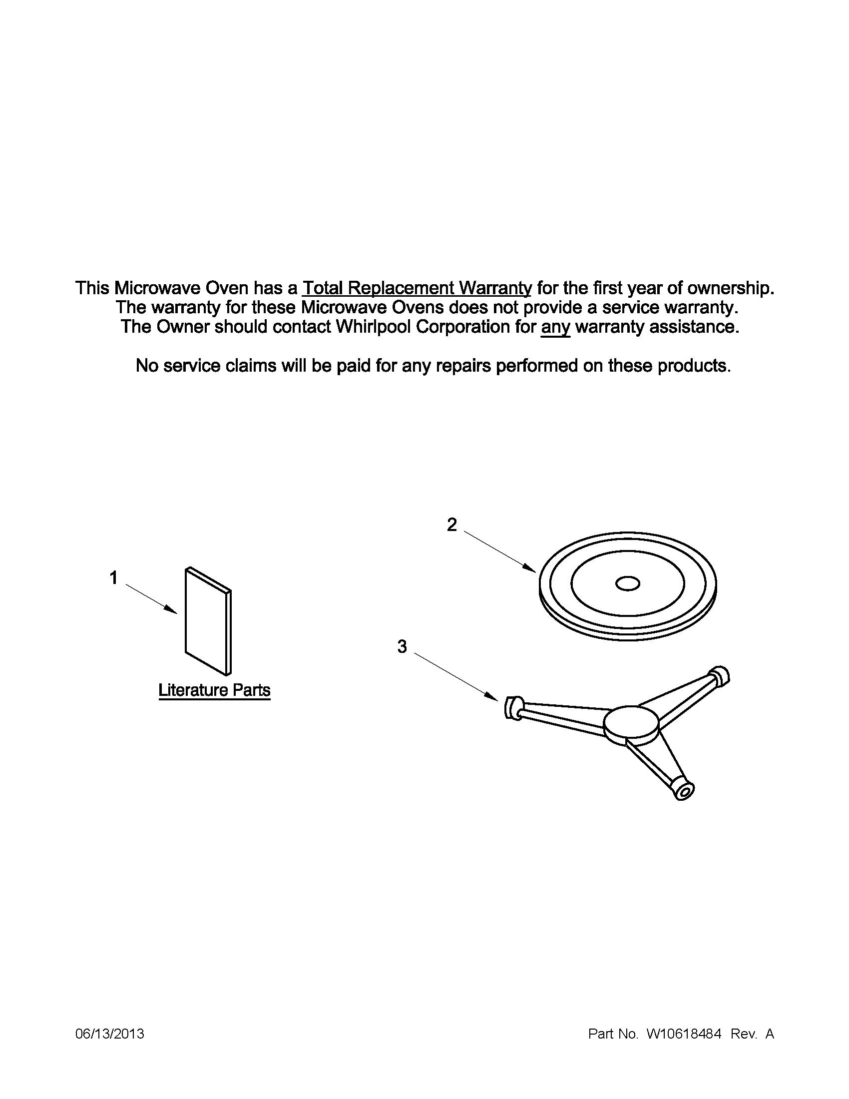 Amana AMC1070XB0 turntable parts diagram