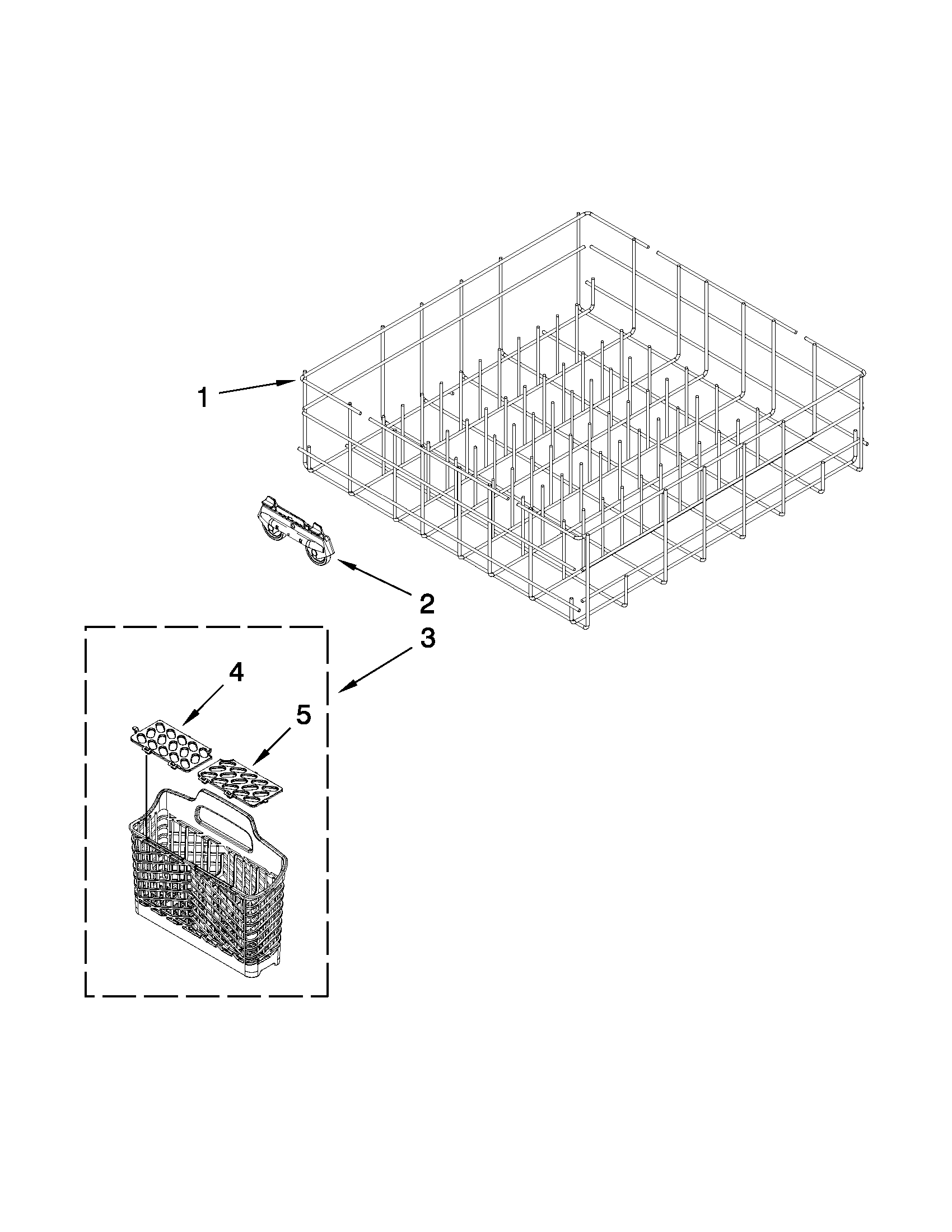 Amana ADB1400PYB3 lower rack parts diagram