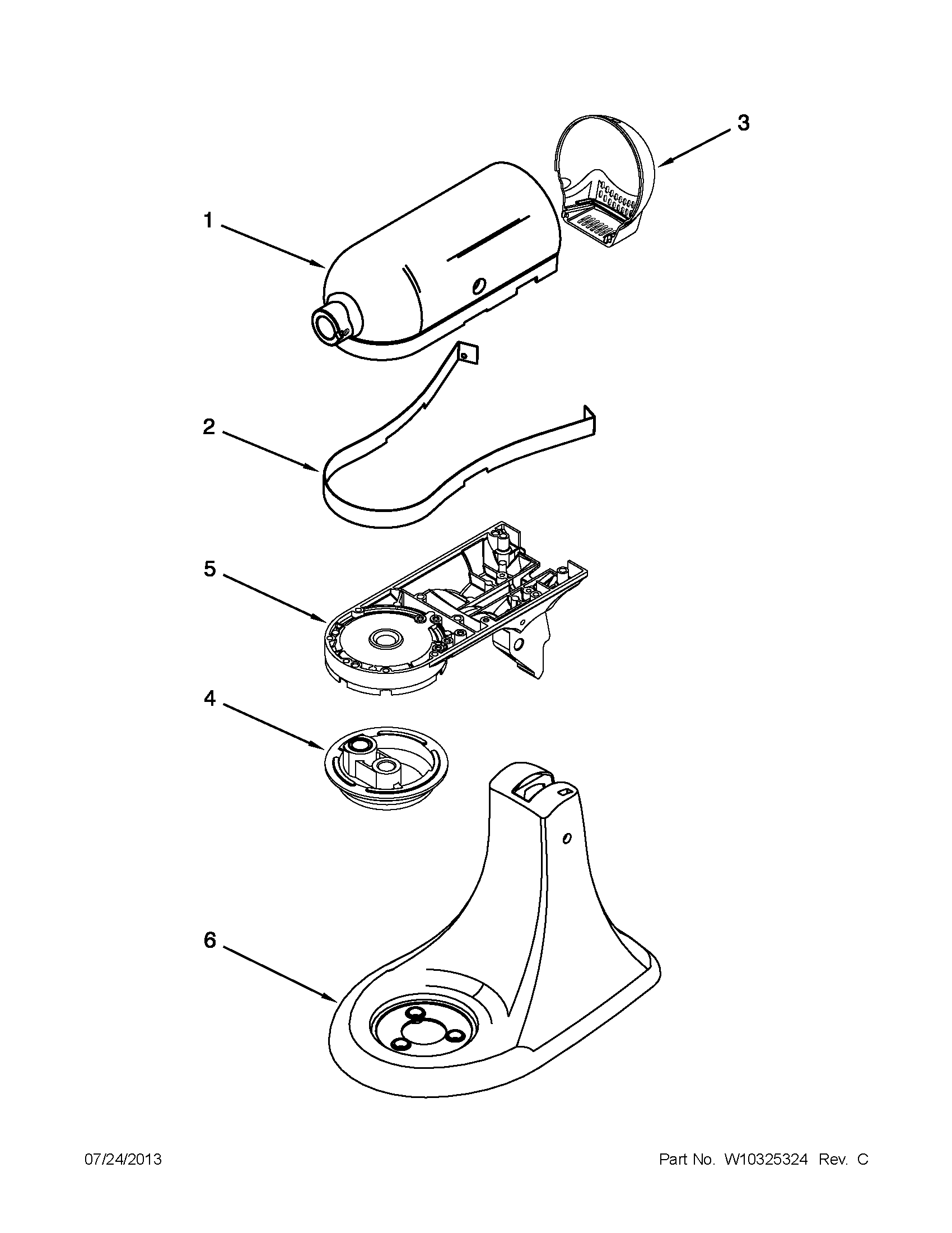 KitchenAid KSM150AGBFP0 color variation parts diagram