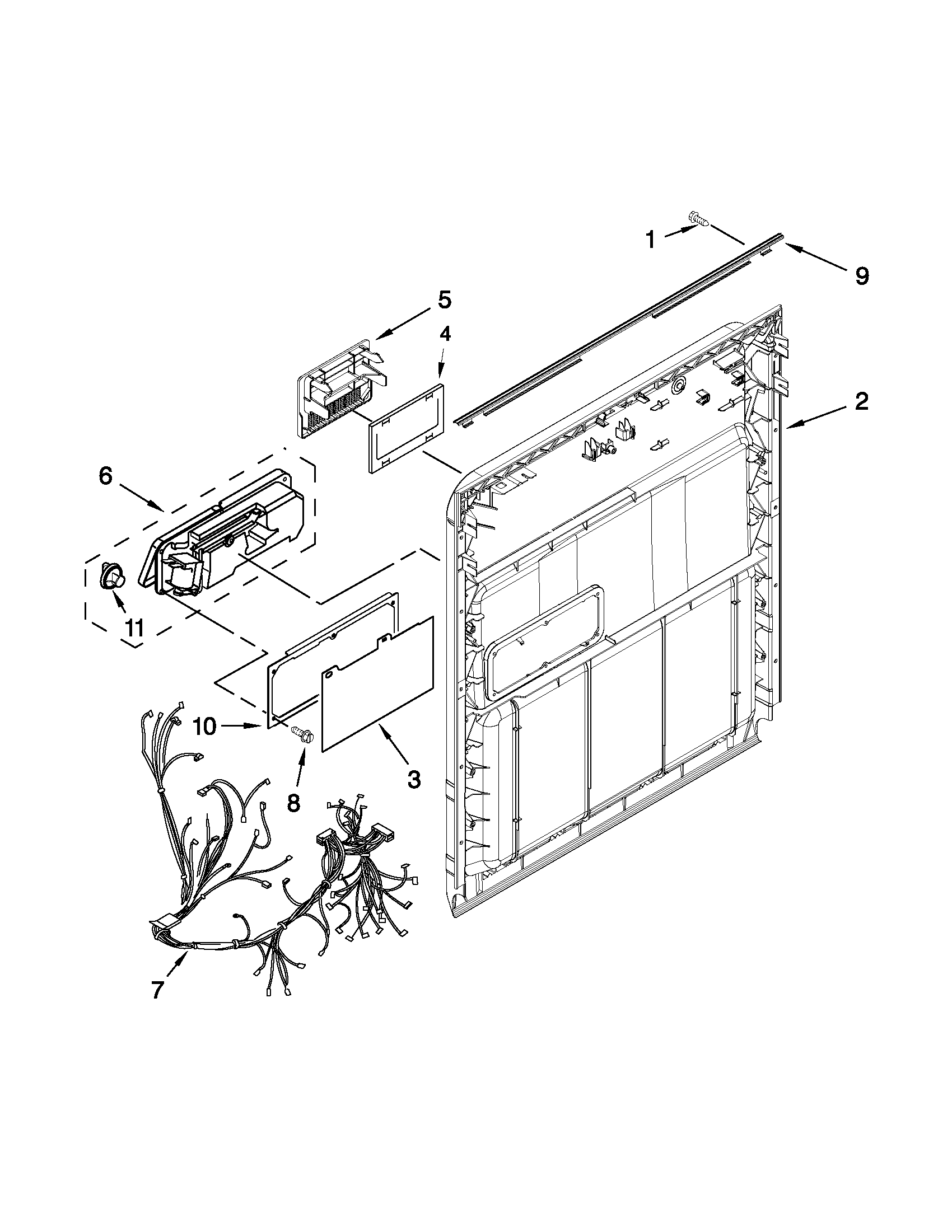 Ikea IUD3100BW2 inner door parts diagram