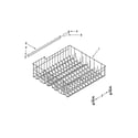 Whirlpool WDP350PAAB3 upper rack and track parts diagram
