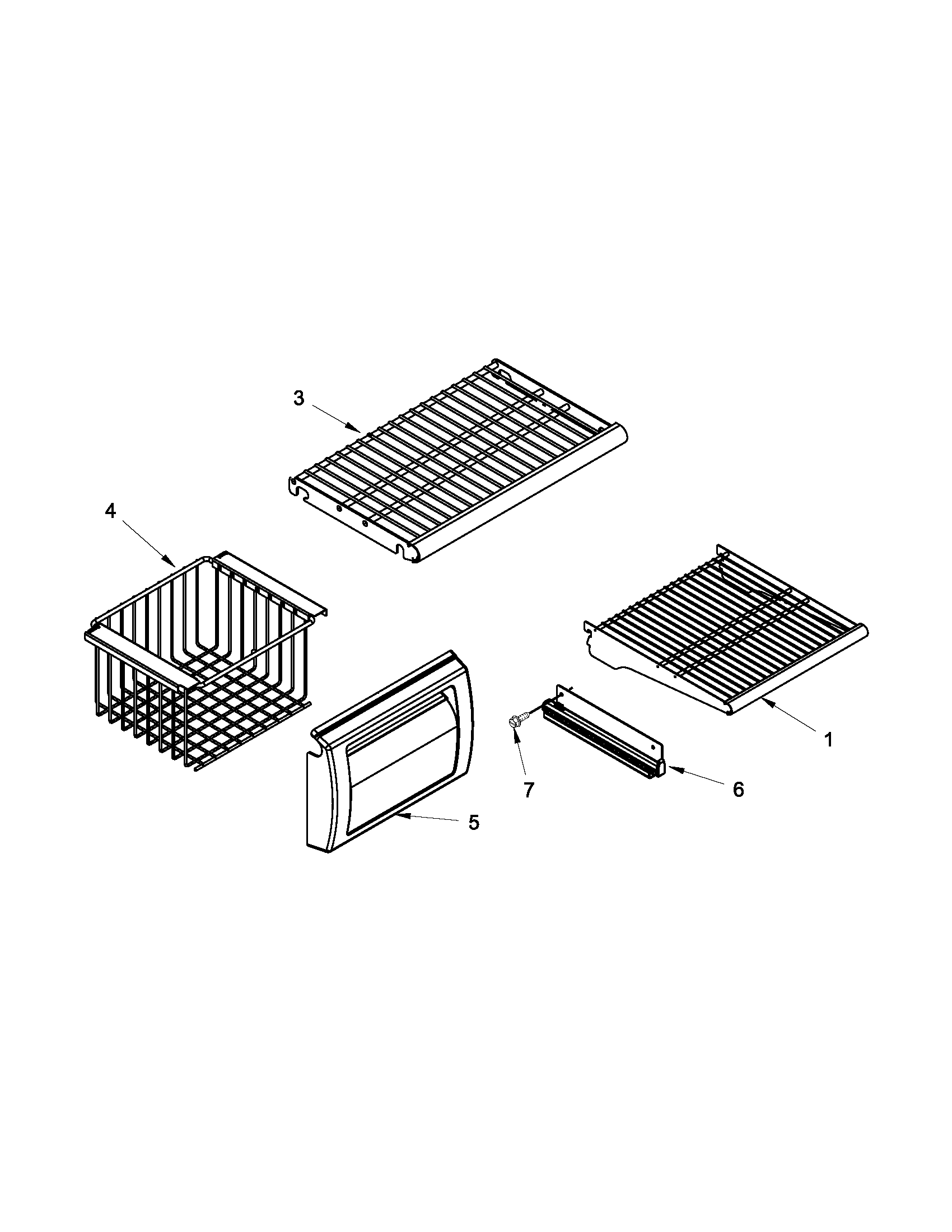 Jenn-Air JS48SEDUDW14 freezer shelf parts diagram