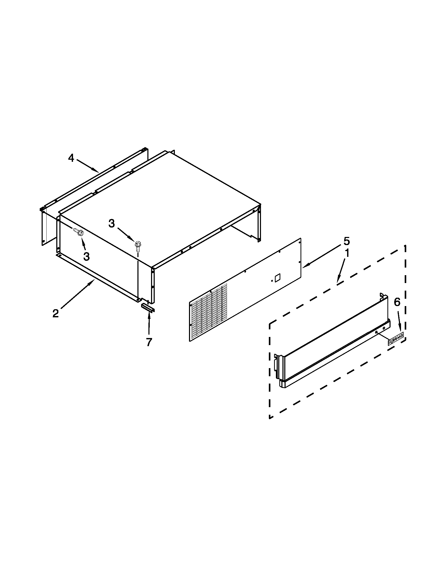 Jenn-Air JS48SEDUDW14 top grille and unit cover parts diagram