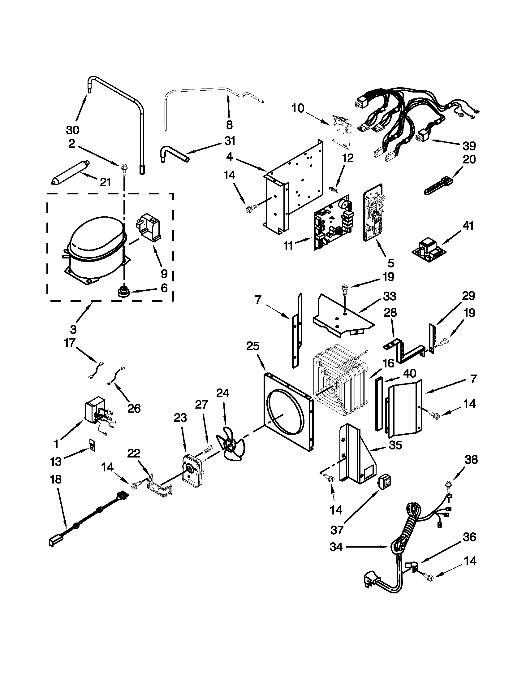 Jenn-Air JS48SEDUDW14 upper unit parts diagram