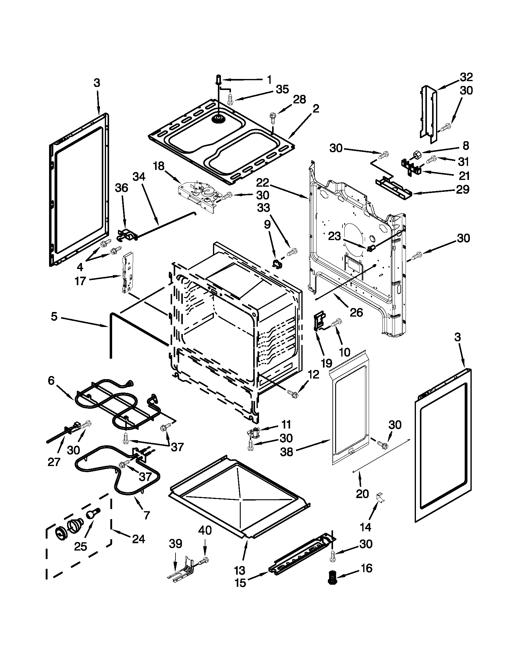 Amana ACR4530BAB0 chassis parts diagram