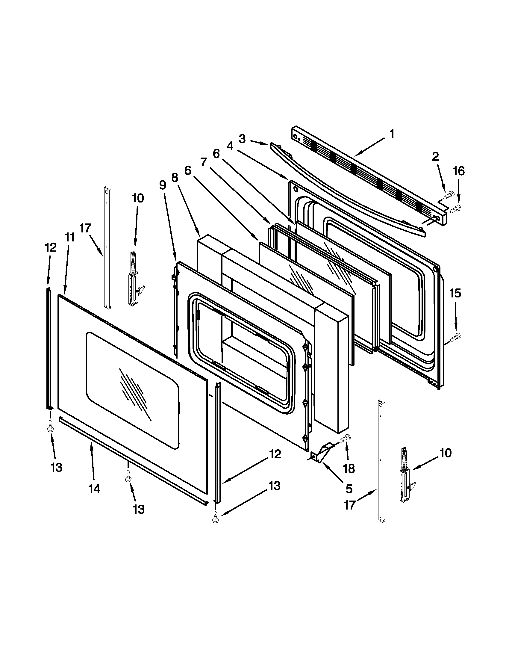 Amana ACR4530BAB0 door parts diagram