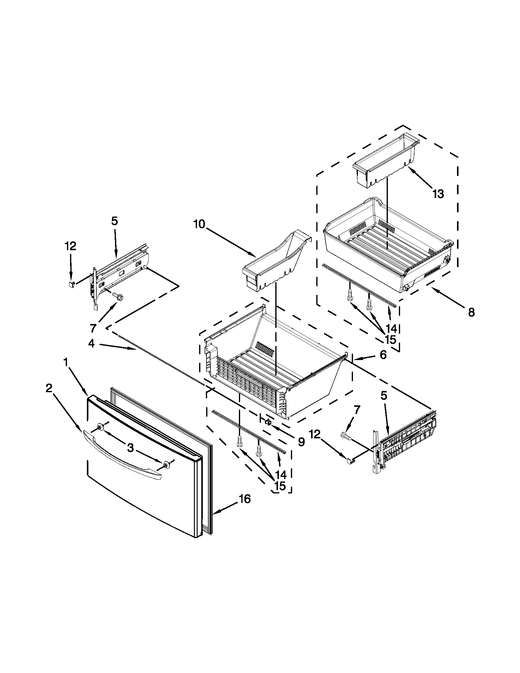 Maytag MFT2976AEB02 freezer door parts diagram