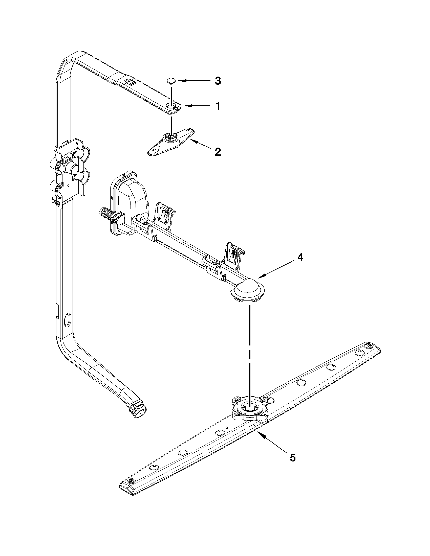 Jenn-Air JDB8500AWX2 upper wash and rinse parts diagram