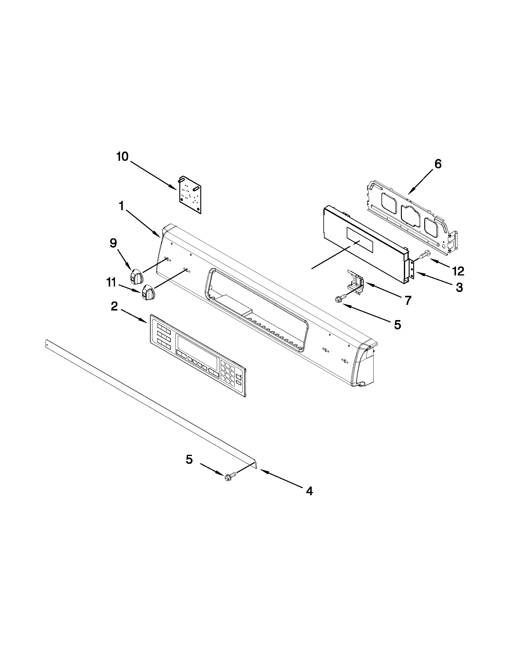 KitchenAid KGSS907SWH01 control panel parts diagram