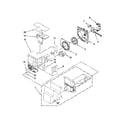 Whirlpool GI6SDRXXQ00 motor and ice container parts diagram