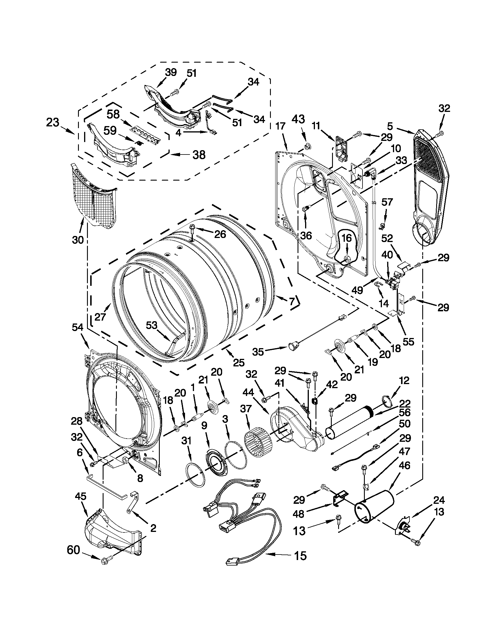Whirlpool WGD97HEXL4 bulkhead parts diagram
