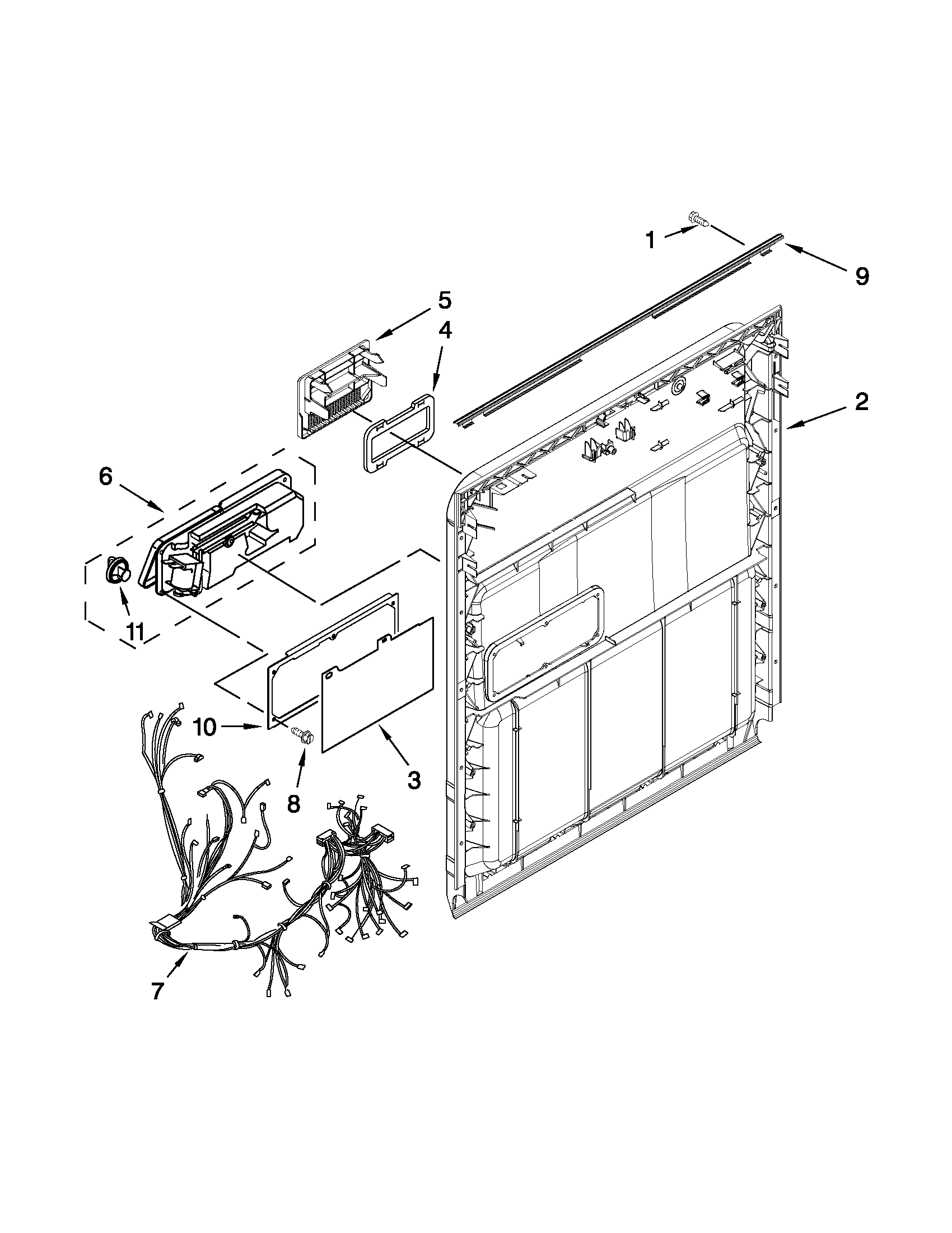 Ikea IUD6100BB2 inner door parts diagram