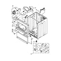 Whirlpool WGD5800BW0 cabinet parts diagram