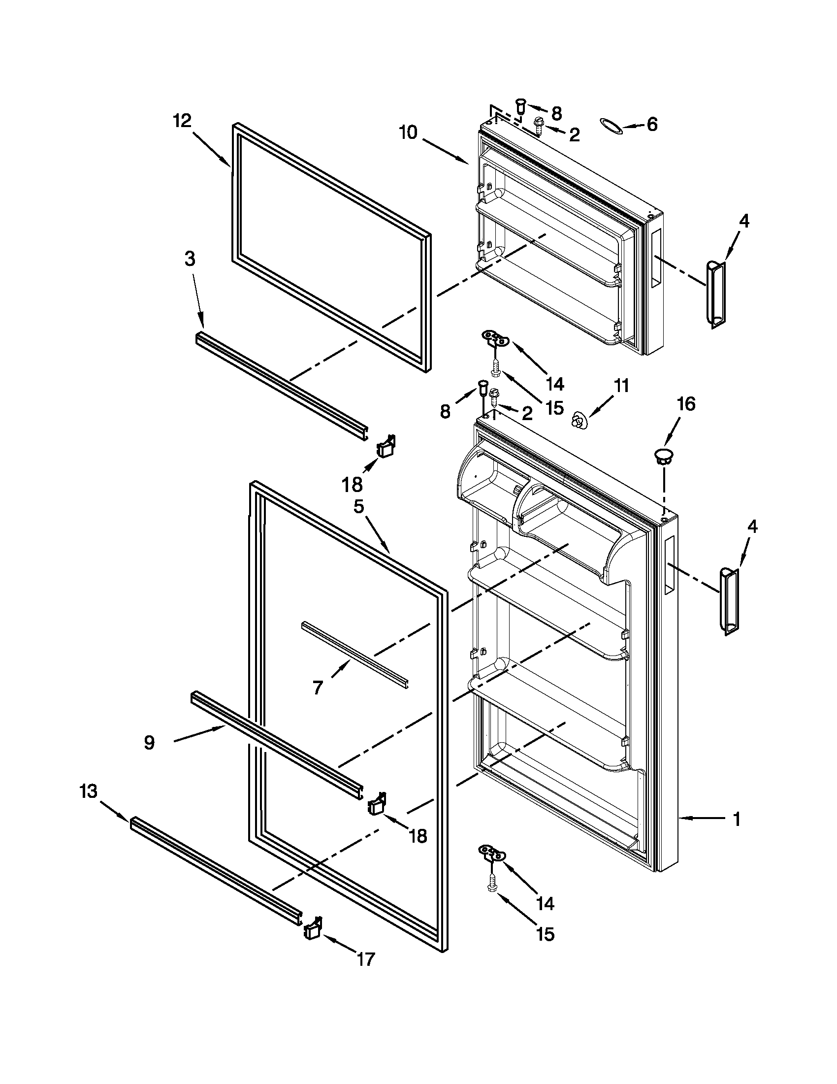 Kirkland ST14CKXSQ02 door parts diagram