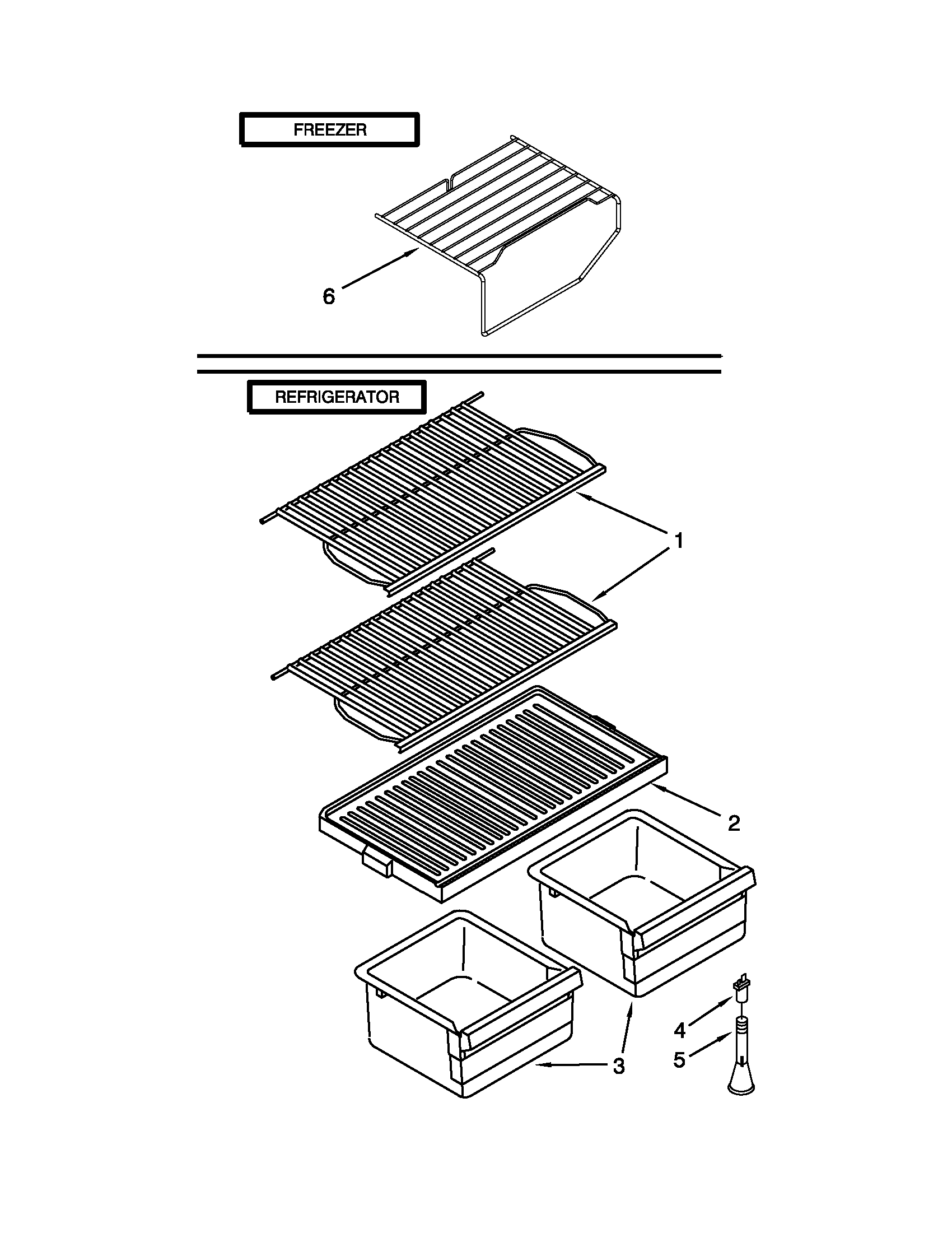 Kirkland ST14CKXSQ02 shelf parts diagram