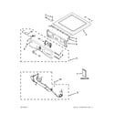 Whirlpool WED94HEXR1 top and console parts diagram