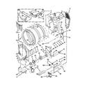Whirlpool YWED95HEXW1 bulkhead parts diagram
