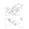 Whirlpool WED94HEXW2 top and console parts diagram