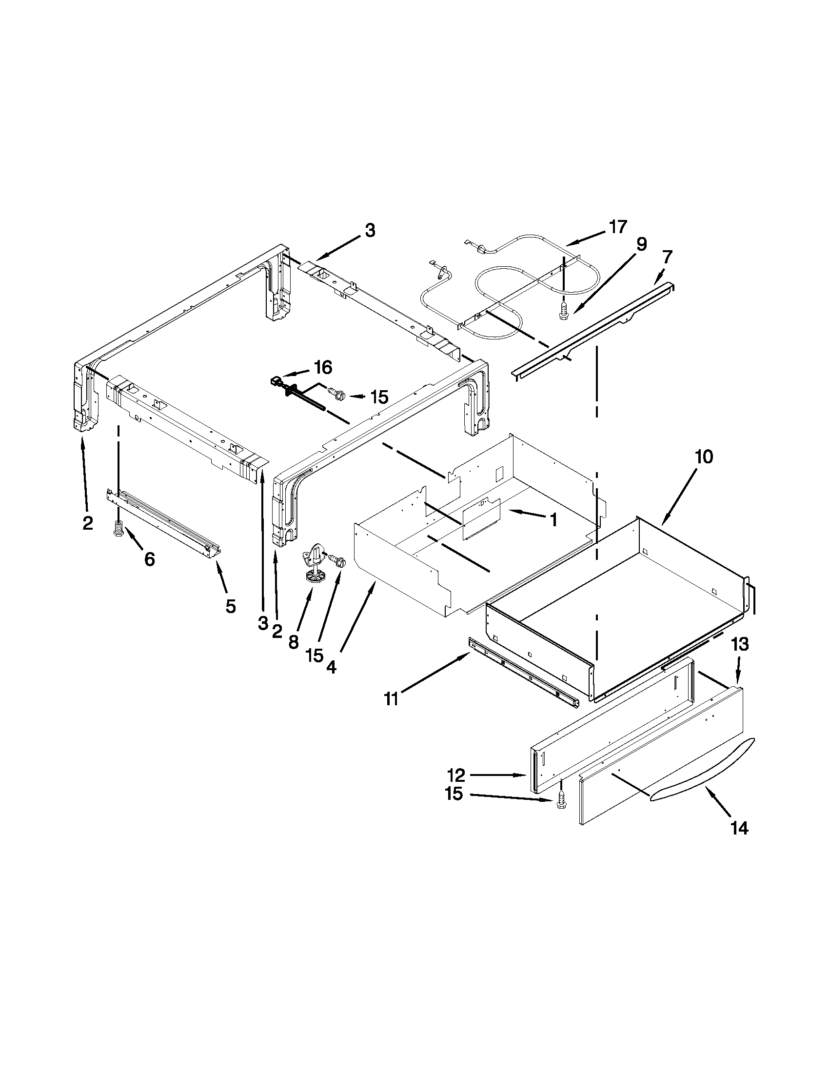 KitchenAid KGSS907SSS03 drawer parts diagram