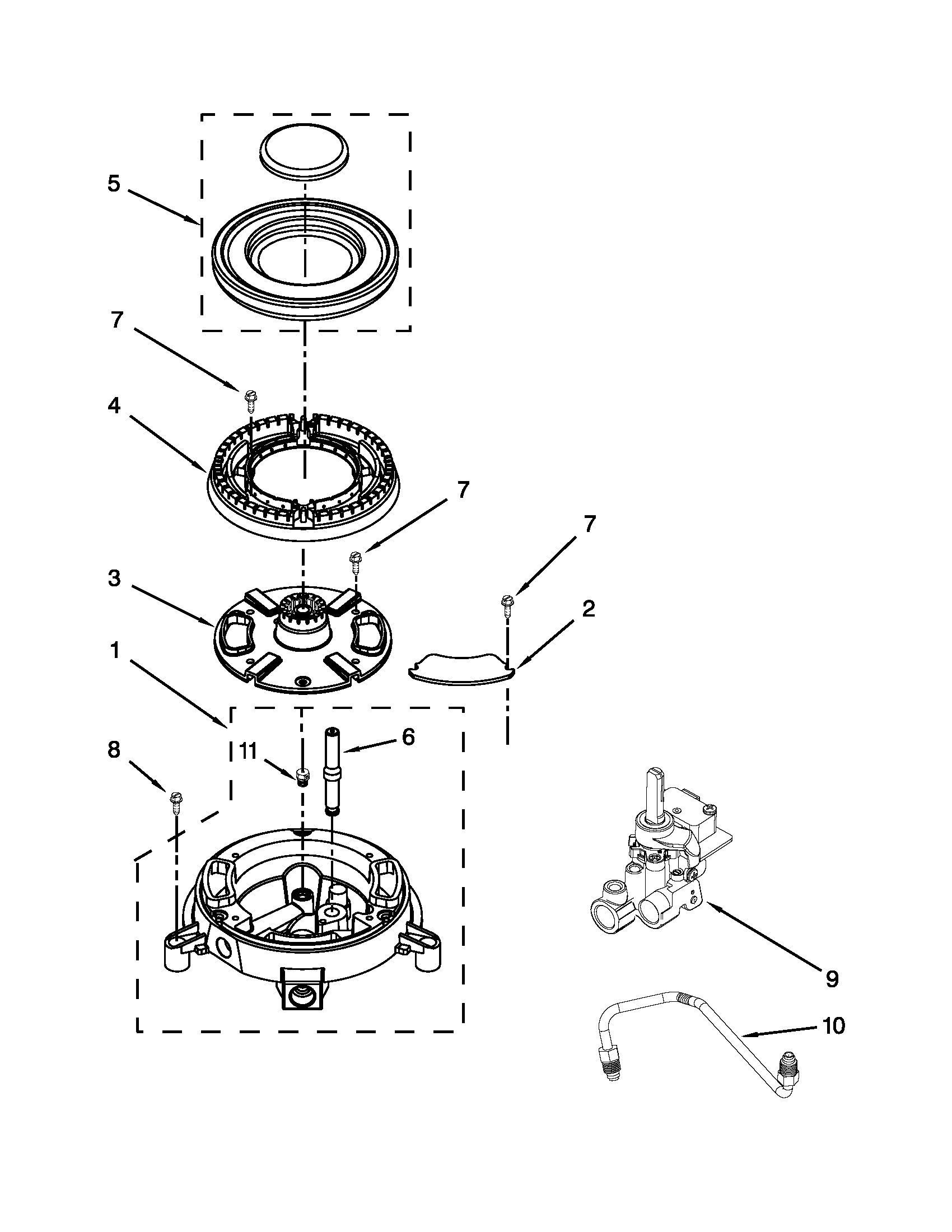 KitchenAid KGSS907SSS03 triple crown burner parts diagram