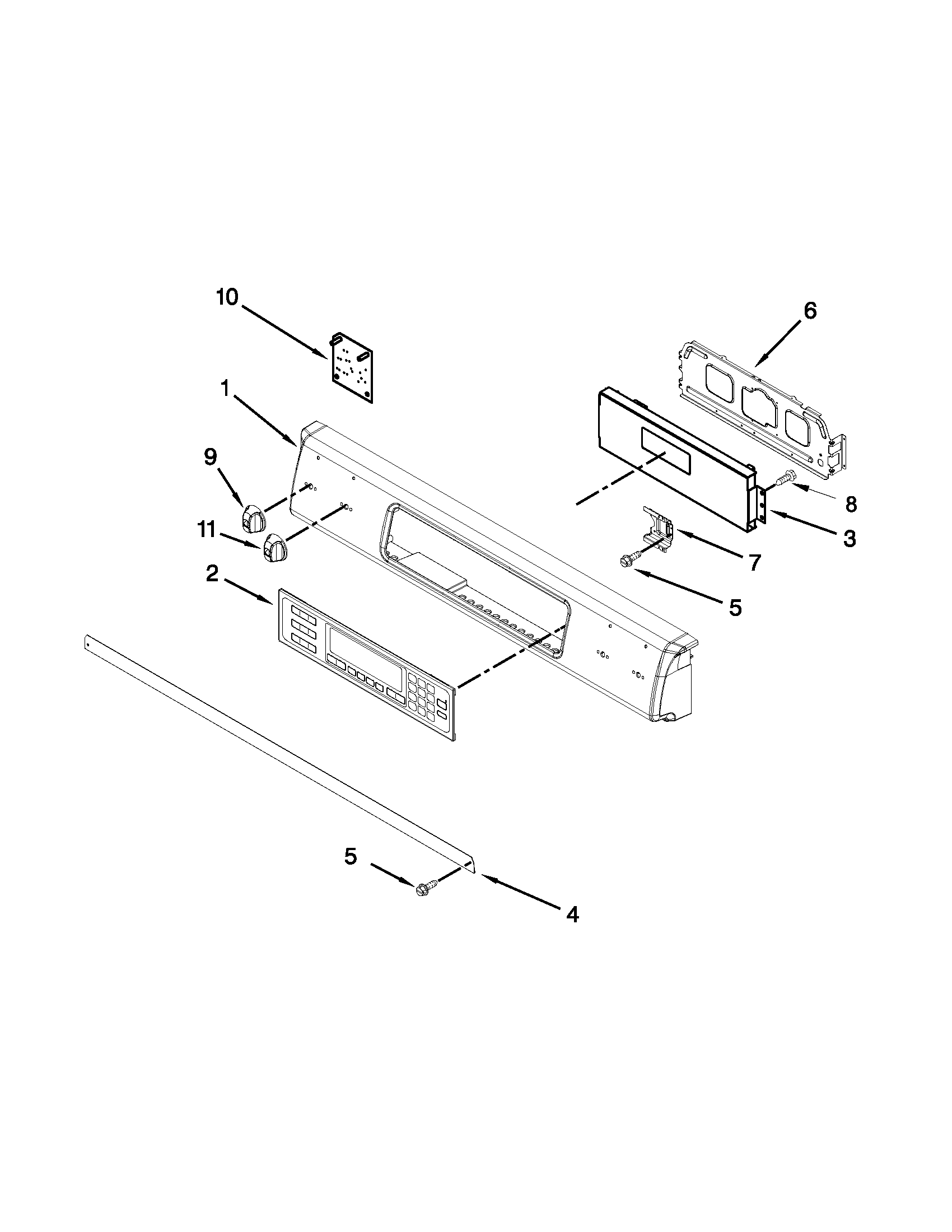 KitchenAid KGSS907SSS03 control panel parts diagram