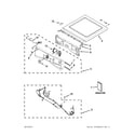 Whirlpool WED97HEXW3 top and console parts diagram