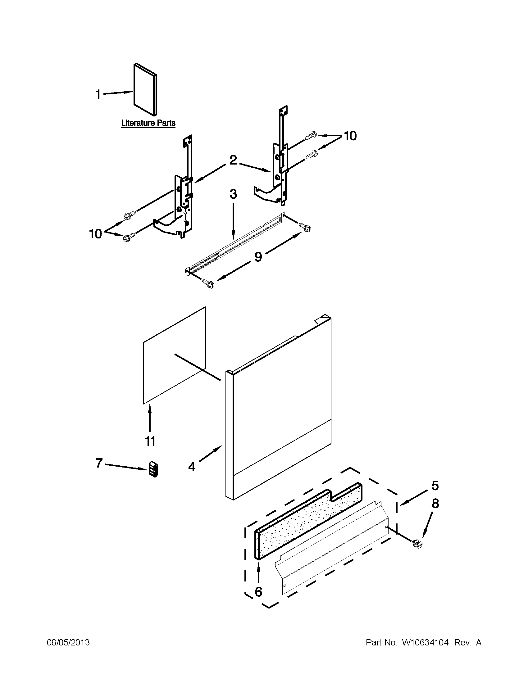 Ikea IUD8100YS3 door and panel parts diagram