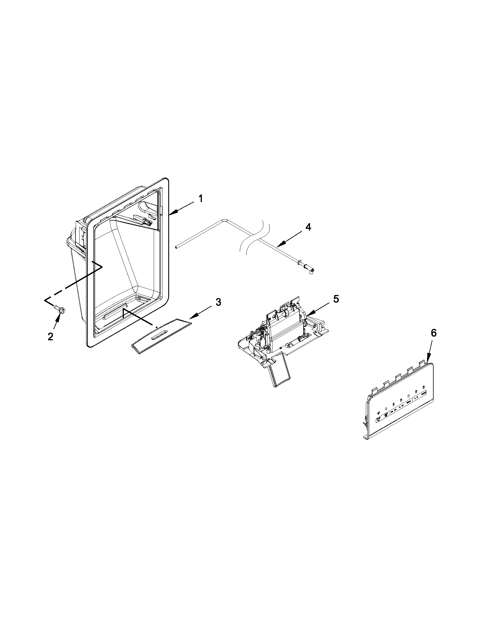 KitchenAid KSF22C4CYY00 dispenser parts diagram