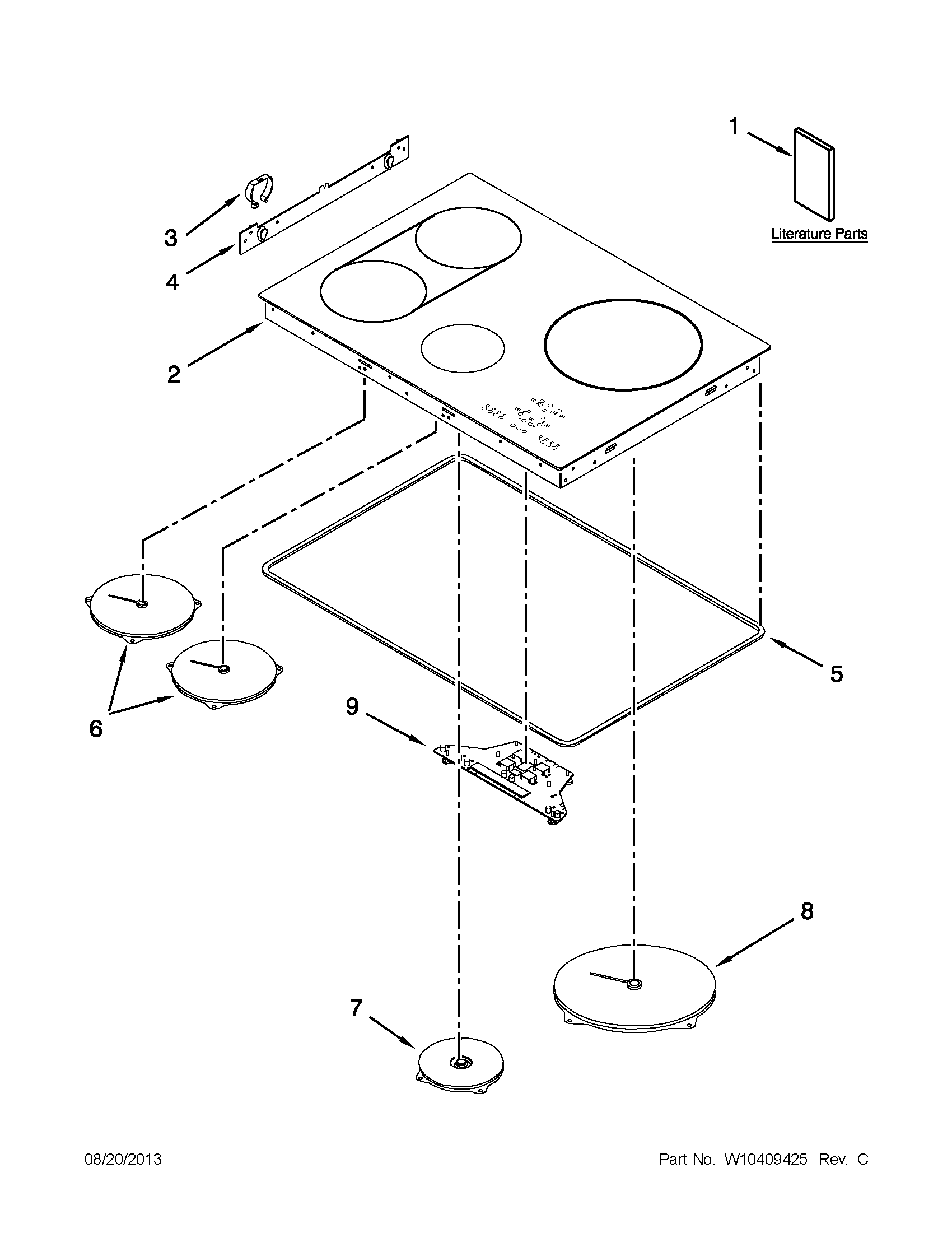 Jenn-Air JIC4430XS00 cooktop parts diagram