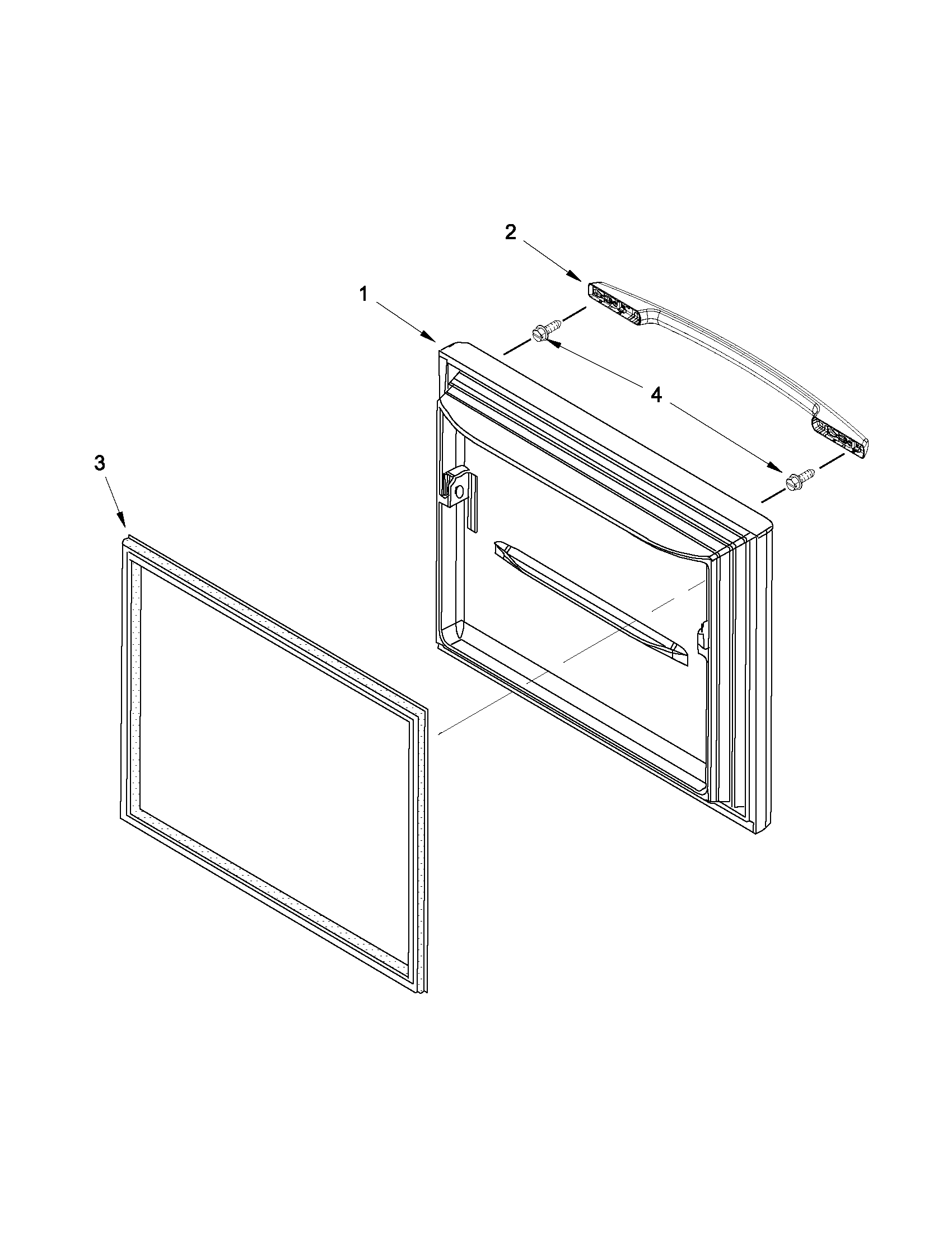 Maytag MBF1958XES6 freezer door parts diagram