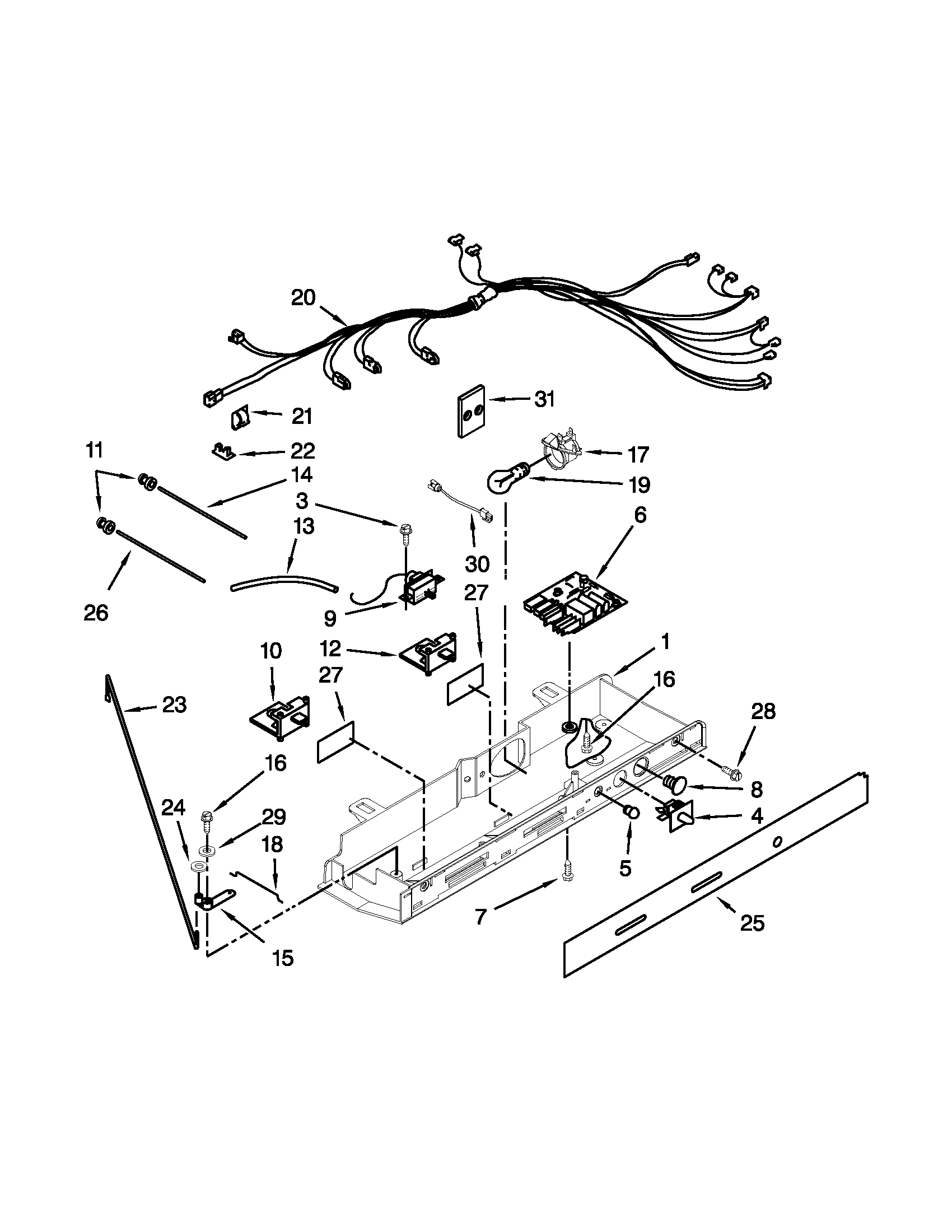 Whirlpool ED5HHAXVL00 control box parts diagram