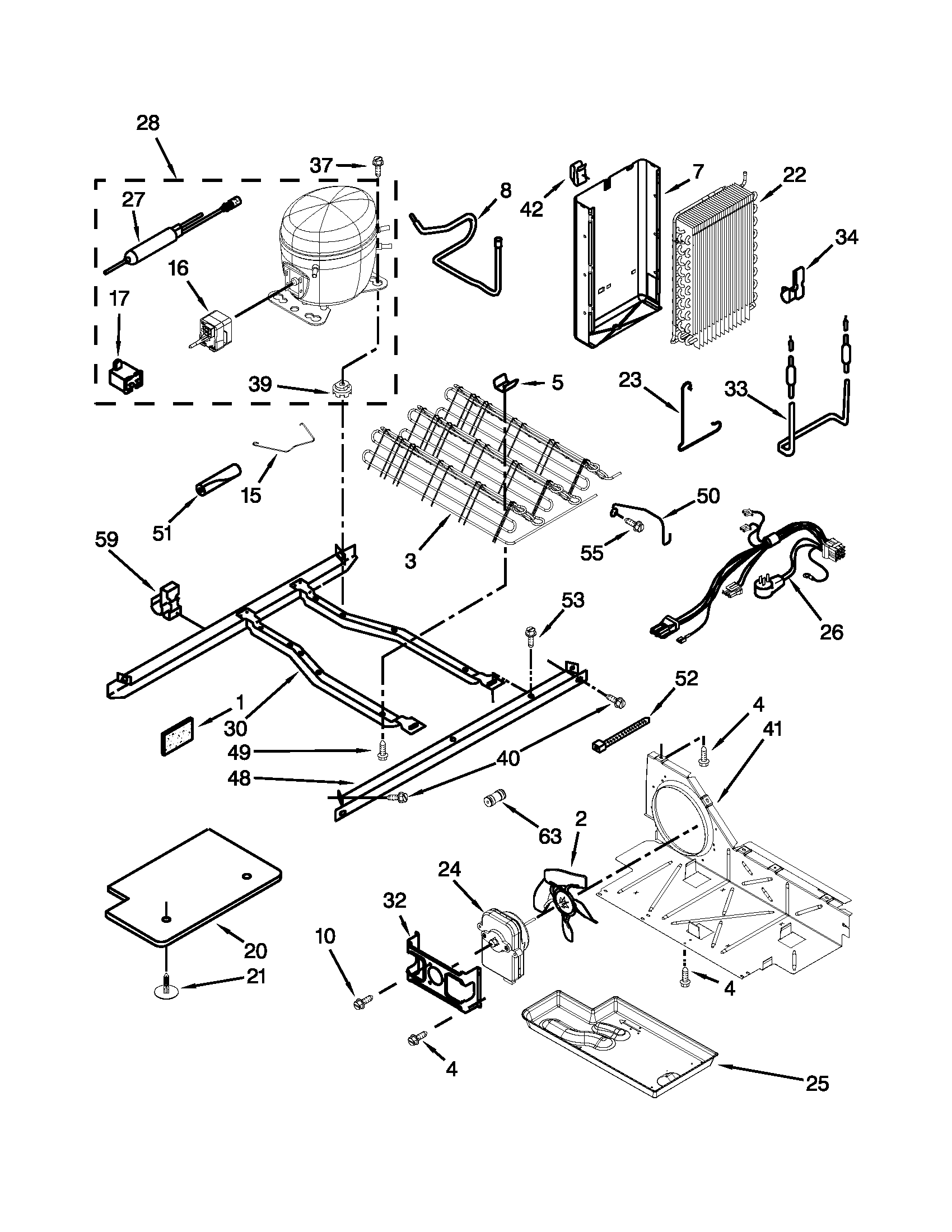 Whirlpool ED5HHAXVL00 unit parts diagram