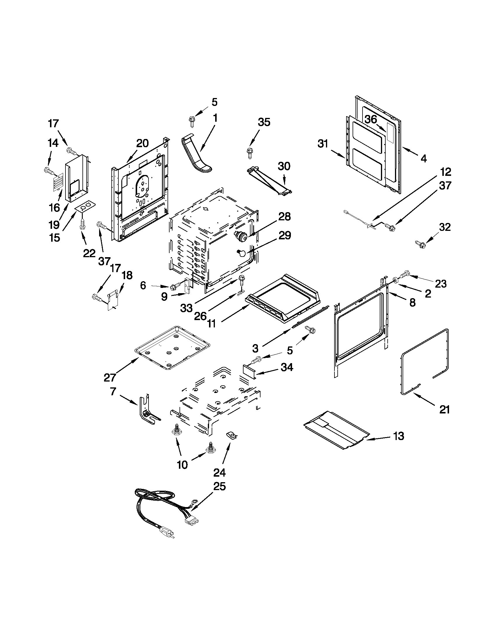 Maytag MGR8670WB0 chassis parts diagram