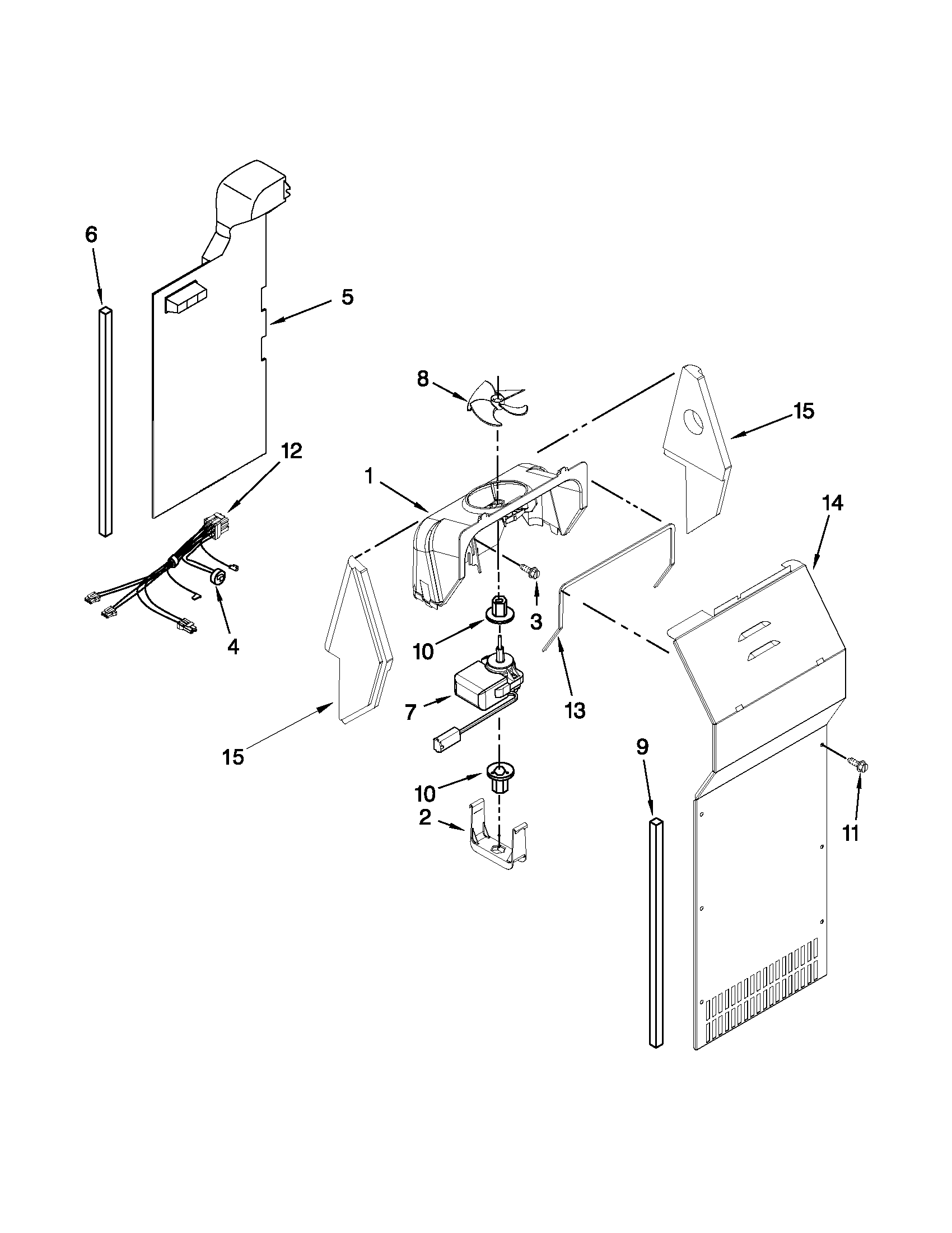 Amana ASD2275BRB00 air flow parts diagram