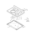 Whirlpool YWFE710H0BS0 cooktop parts diagram