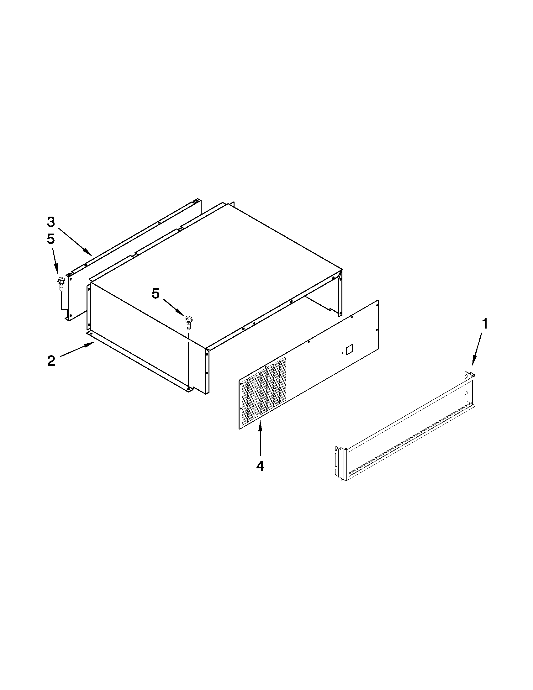 KitchenAid KBLO36FTX08 top grille and unit cover parts diagram