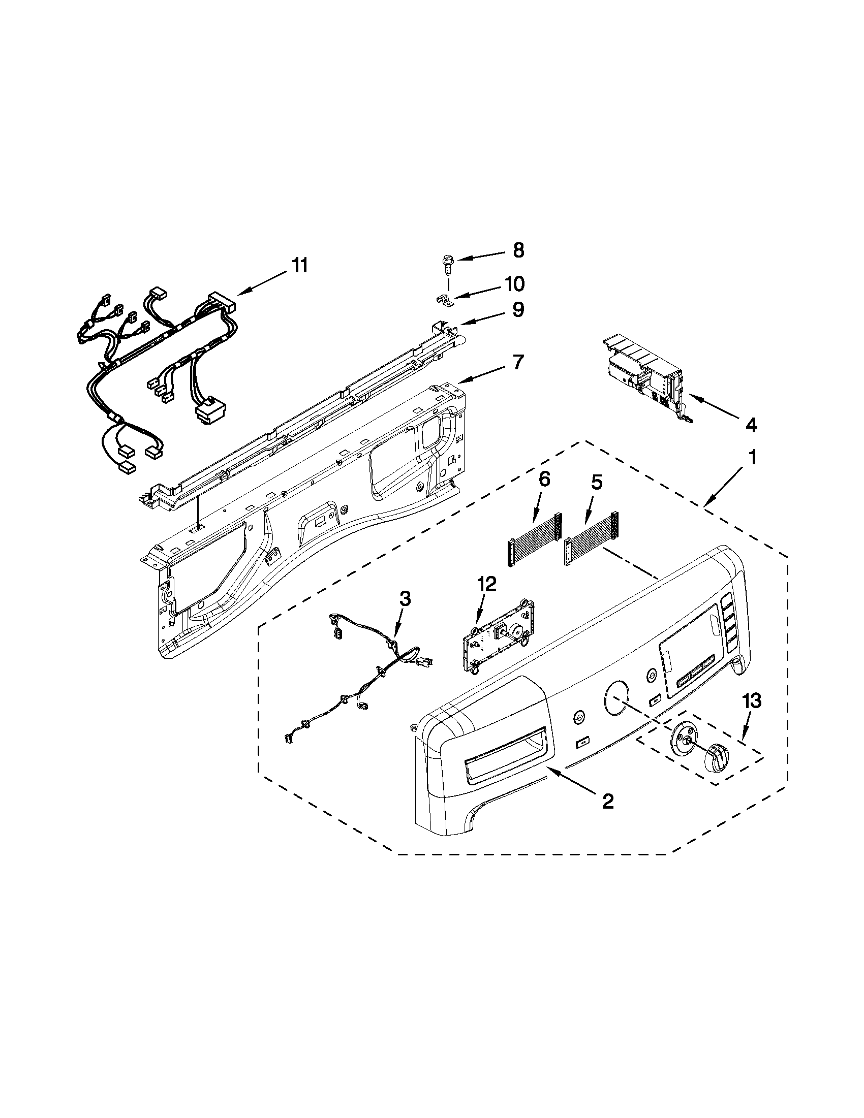 Maytag MHW6000XG0 control panel parts diagram