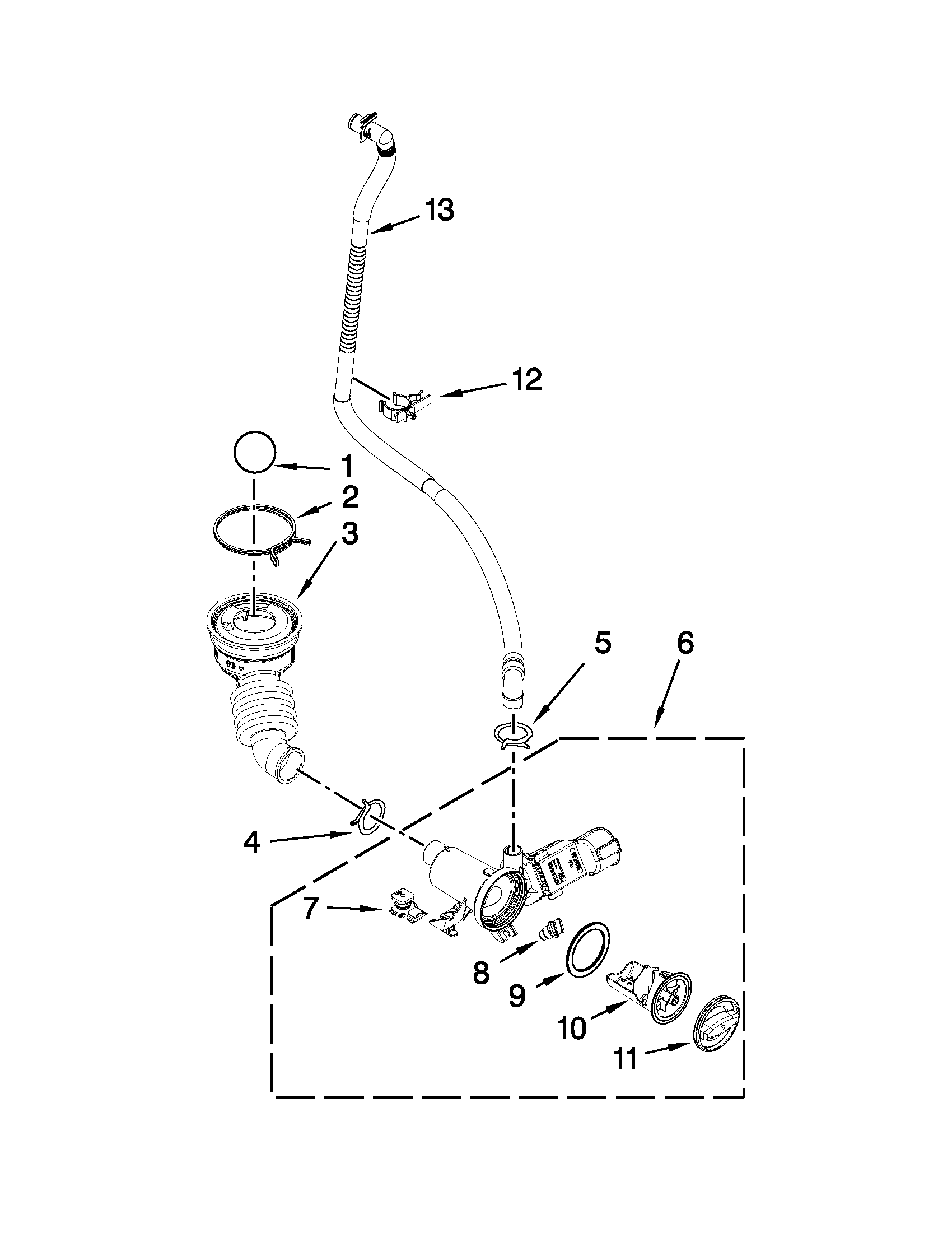 Maytag MHW6000XG0 pump parts diagram