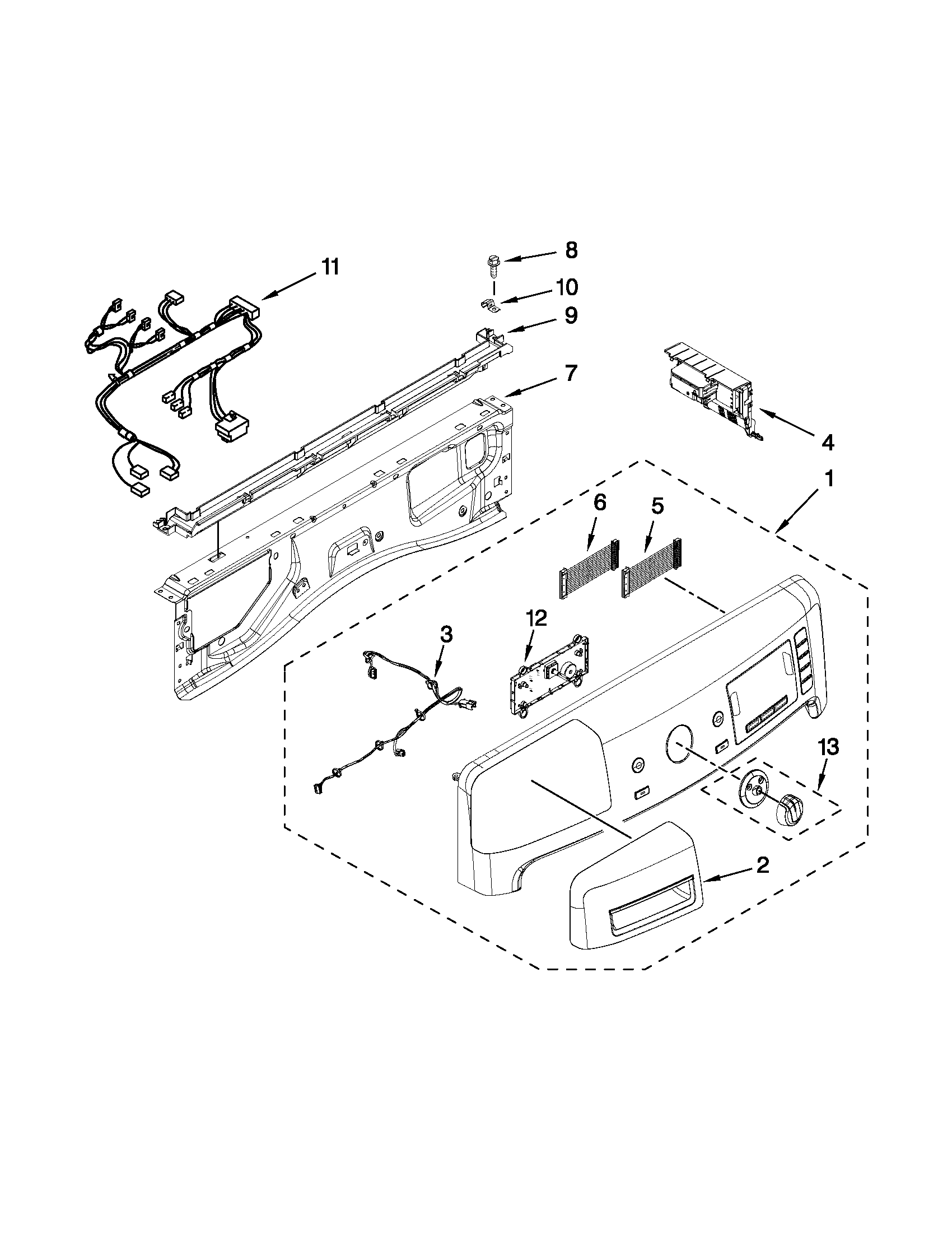 Maytag MHW7000XR2 control panel parts diagram