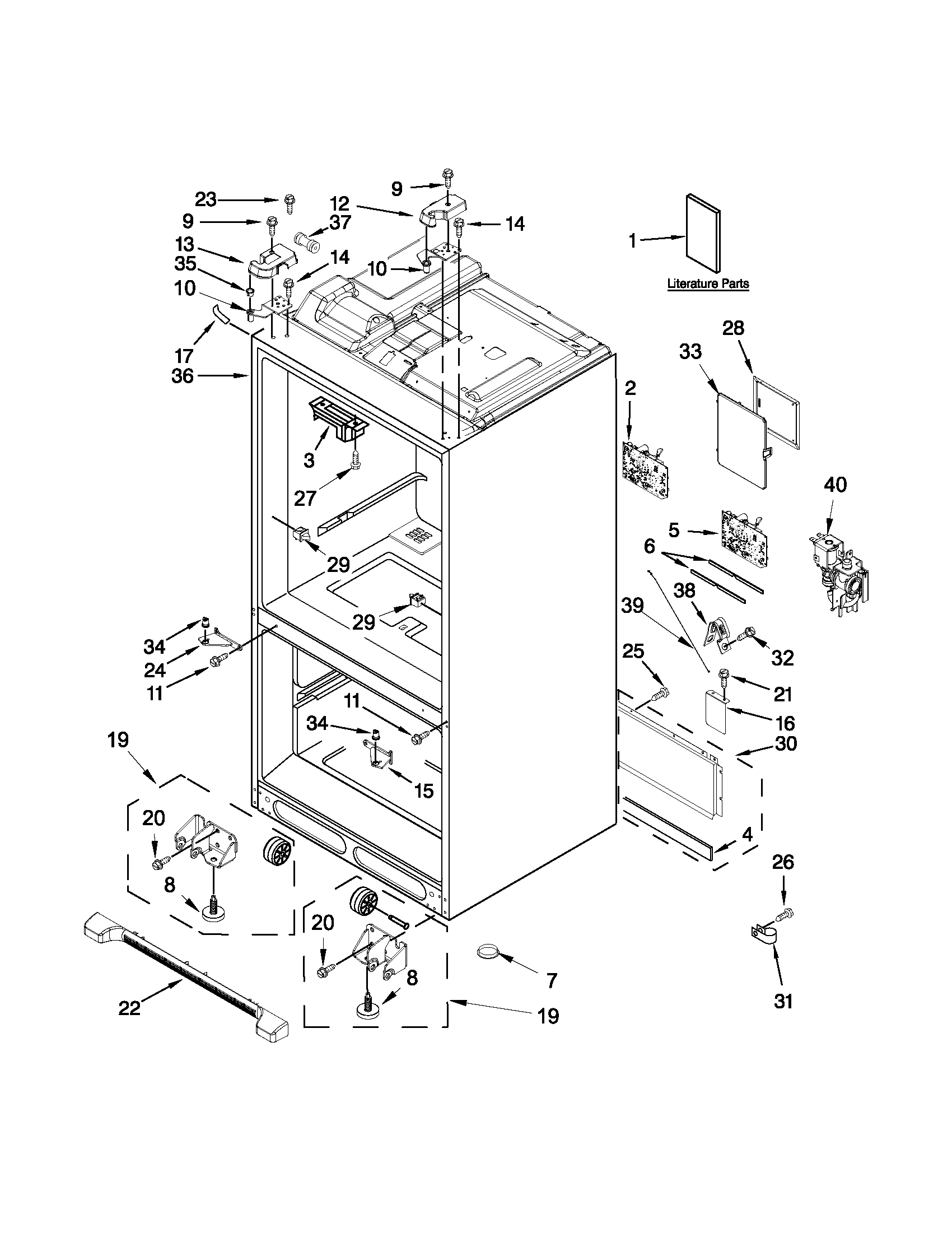 Maytag MFT2672AEB10 cabinet parts diagram