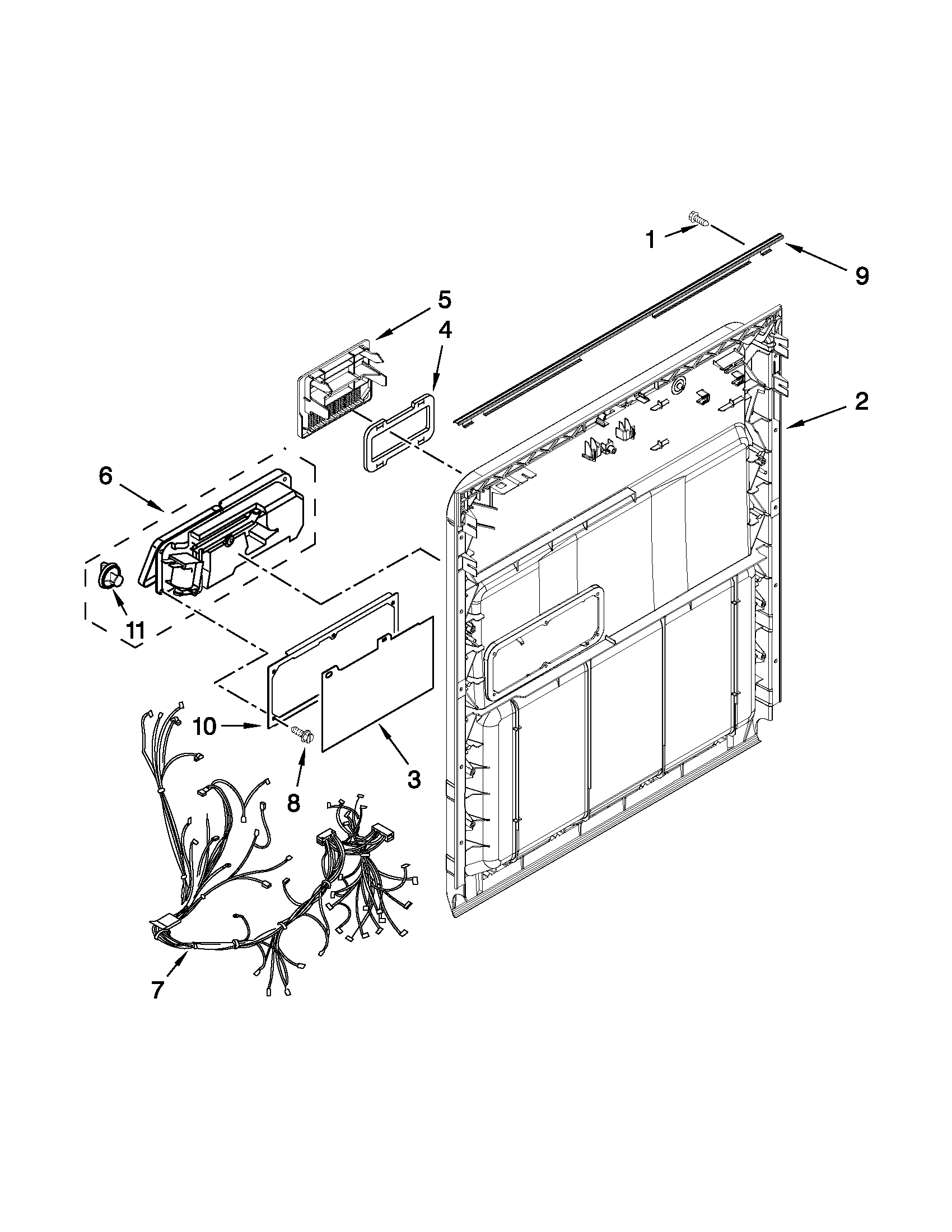 Amana ADB1400PYS4 inner door parts diagram