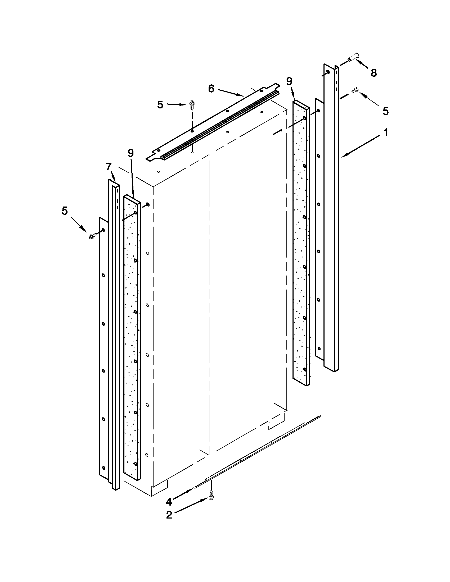 Jenn-Air JS42PPDUDB16 cabinet trim parts diagram